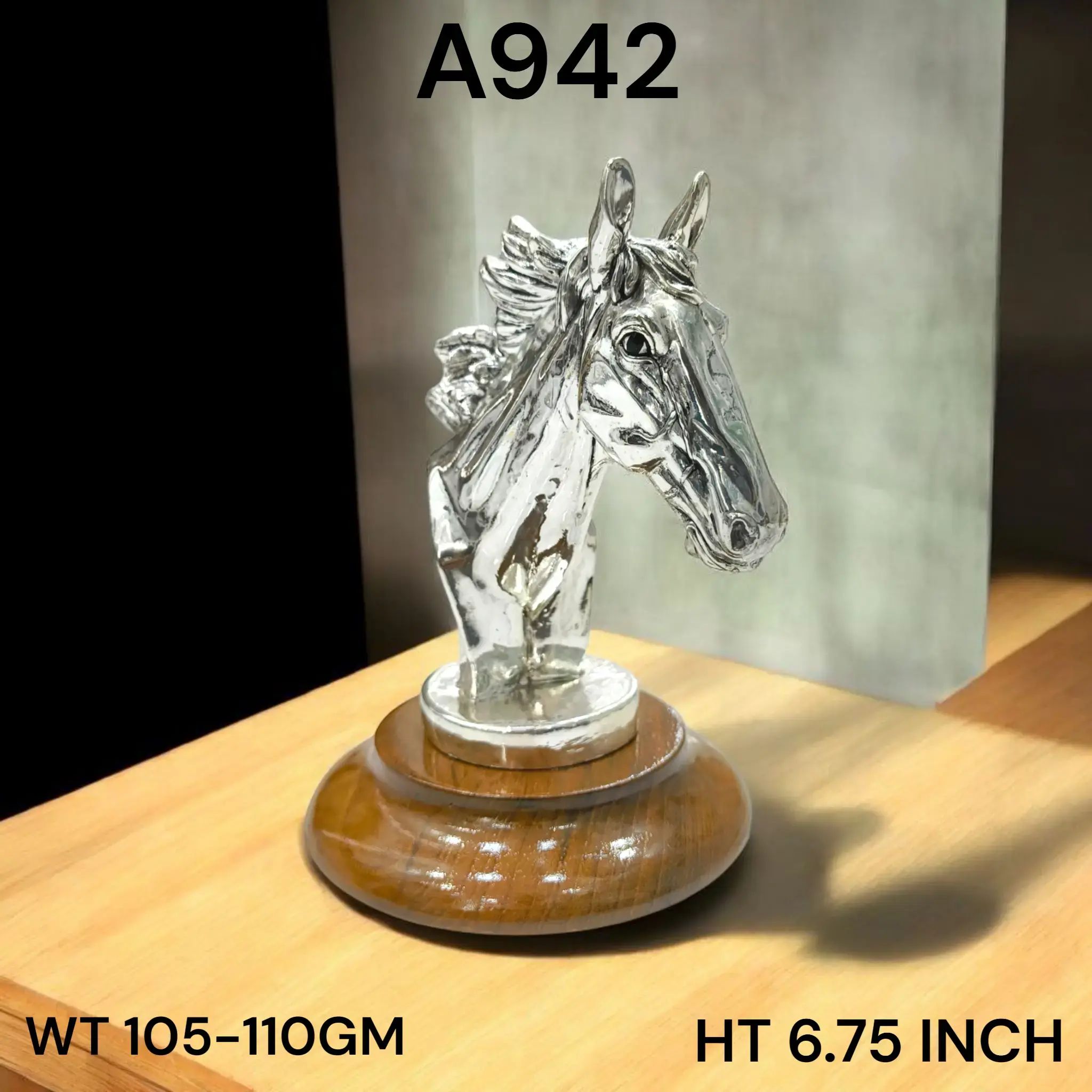 999 Silver Roughly Realistic Horse Head