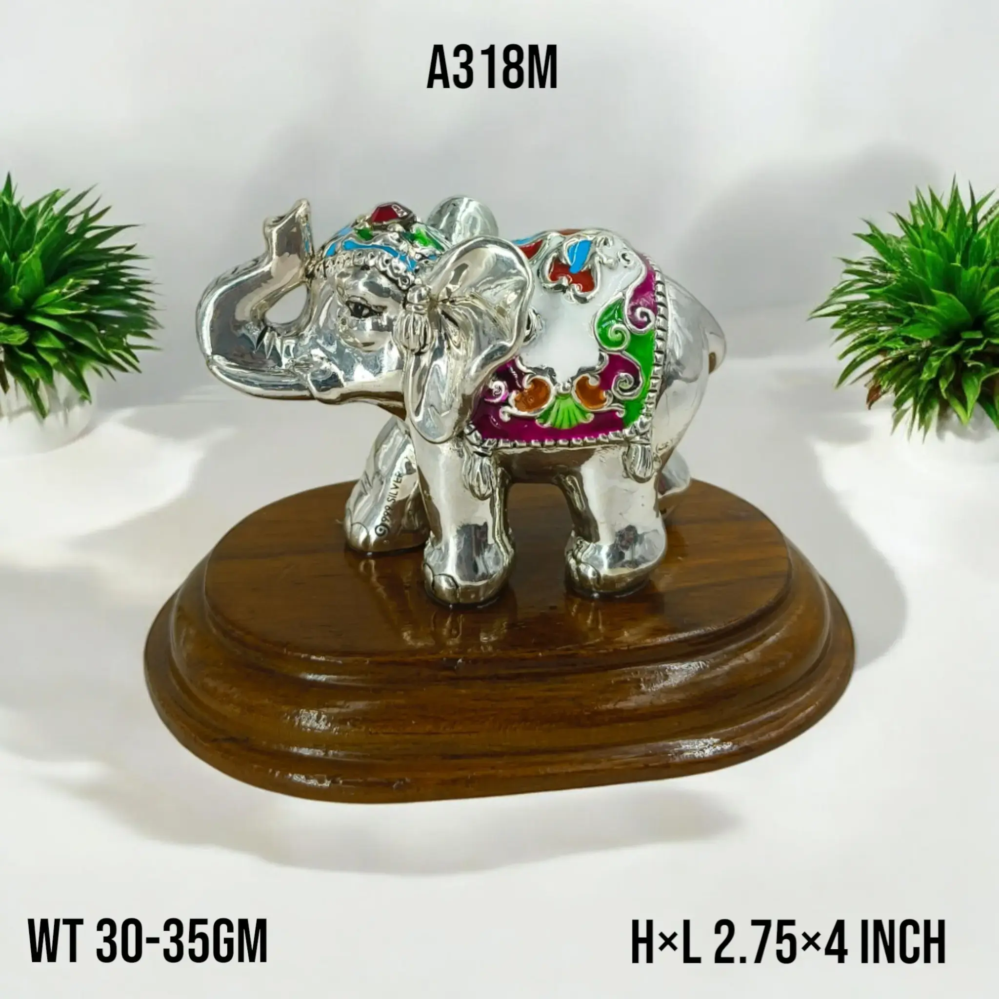 999 Silver Baby Lucky Elephant