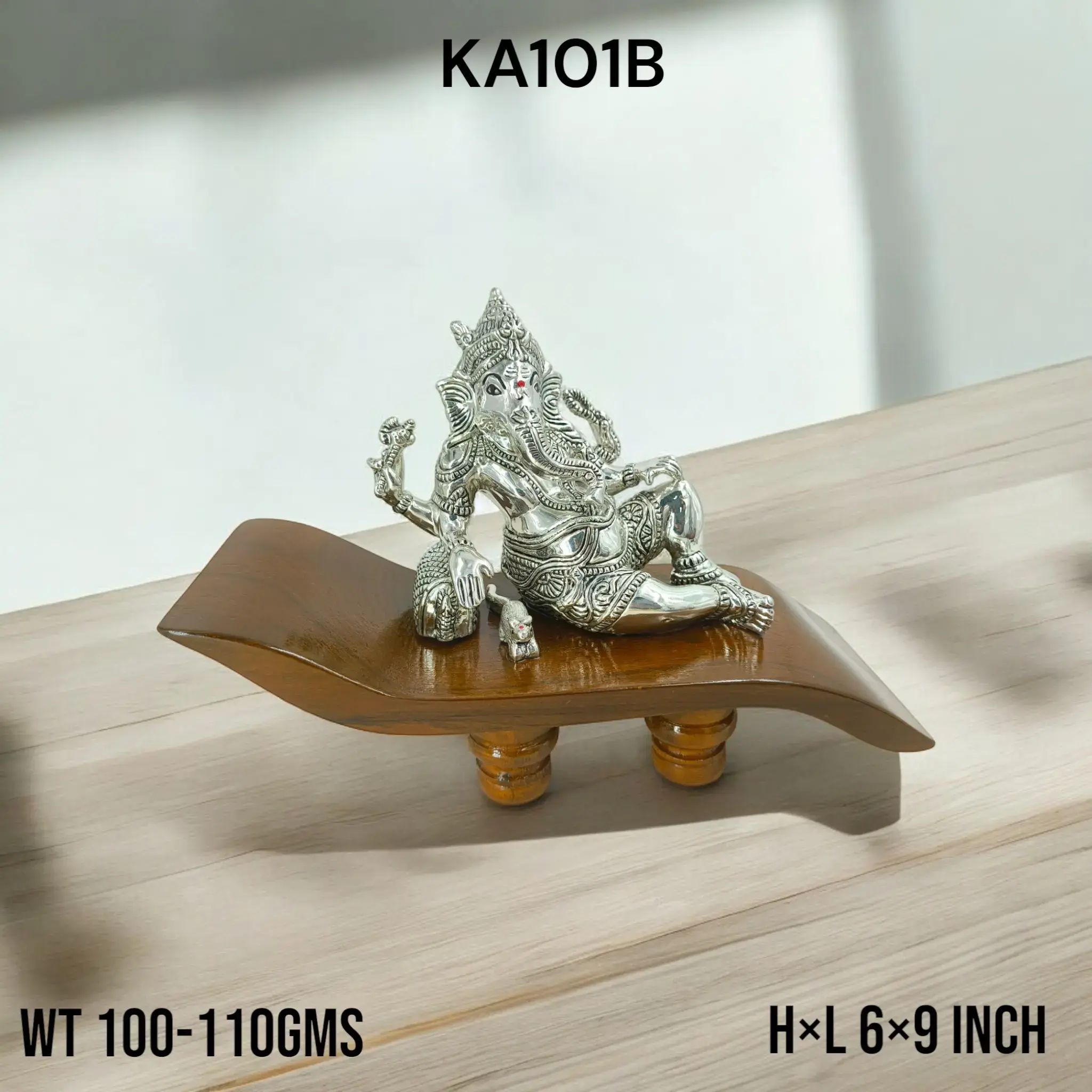 999 Silver Sleeping Ganesh