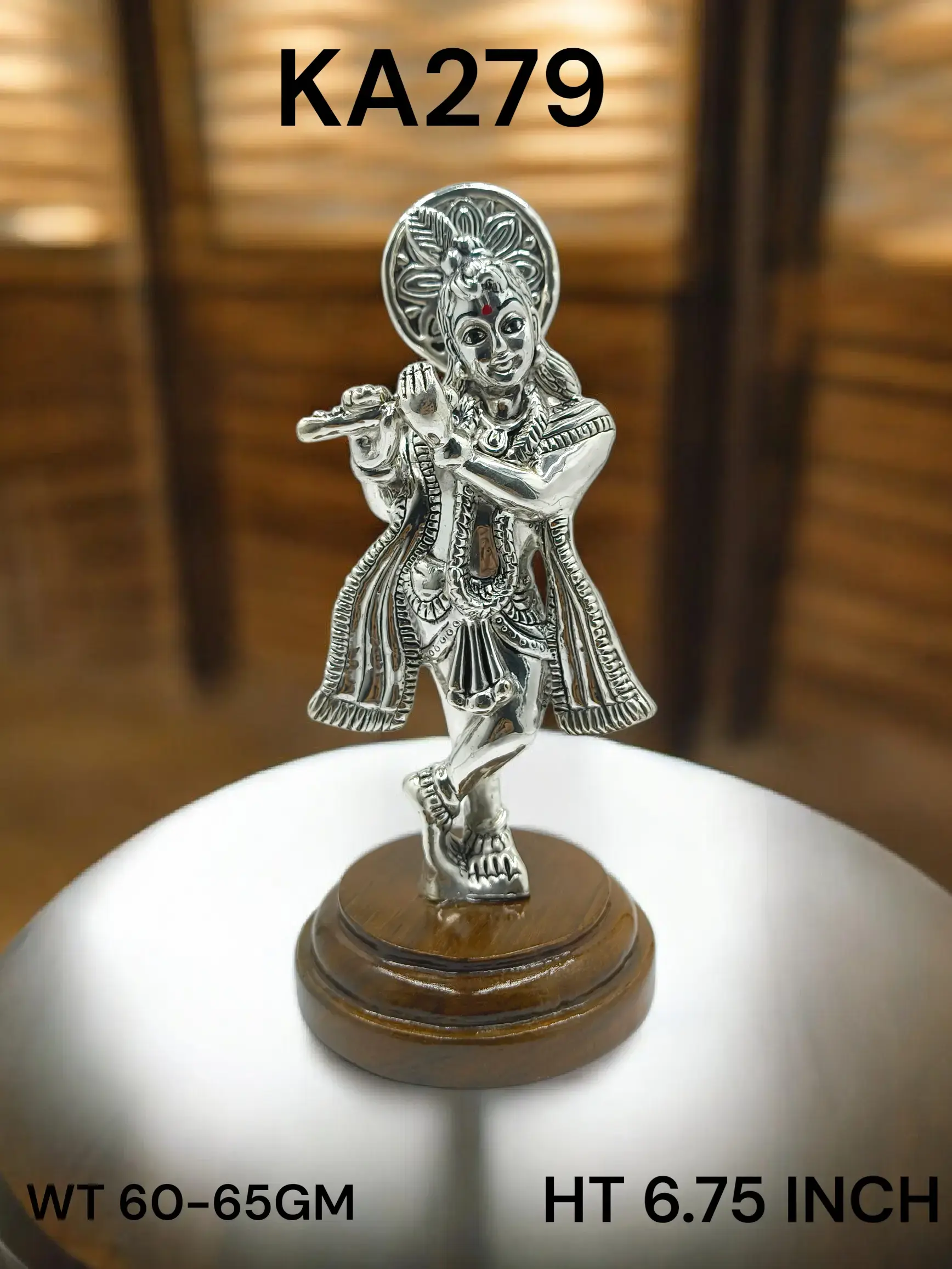 999 Silver Standing Krishna