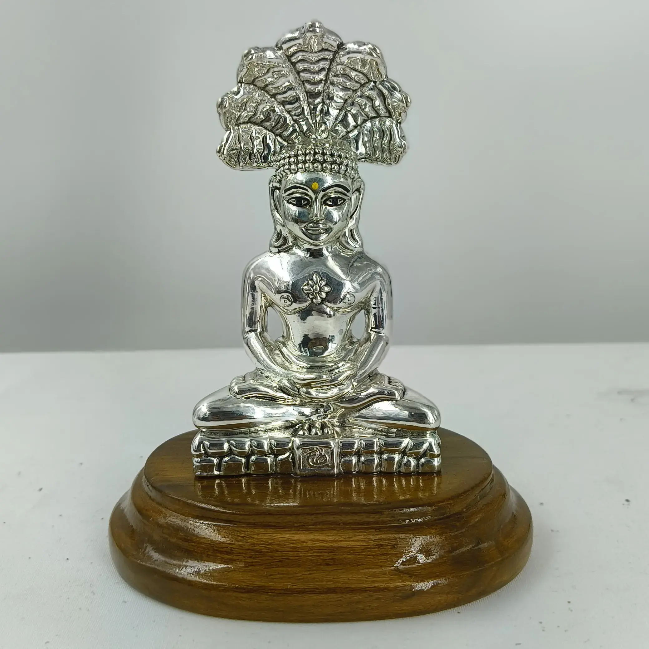 999 Silver Parshwanath Ji With Base