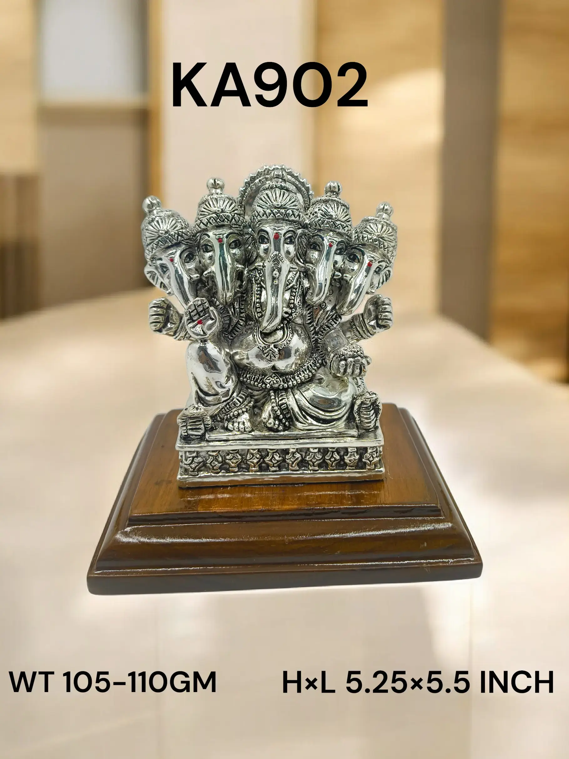 999 Silver Panchmukhi Ganesh