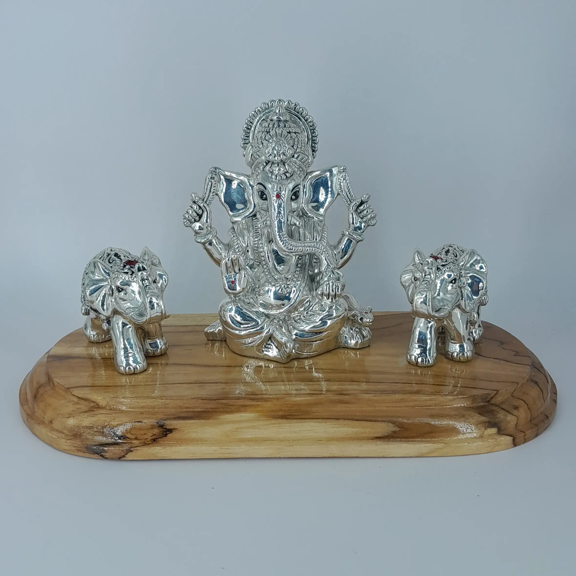 999 Silver Ganesh With Elephant