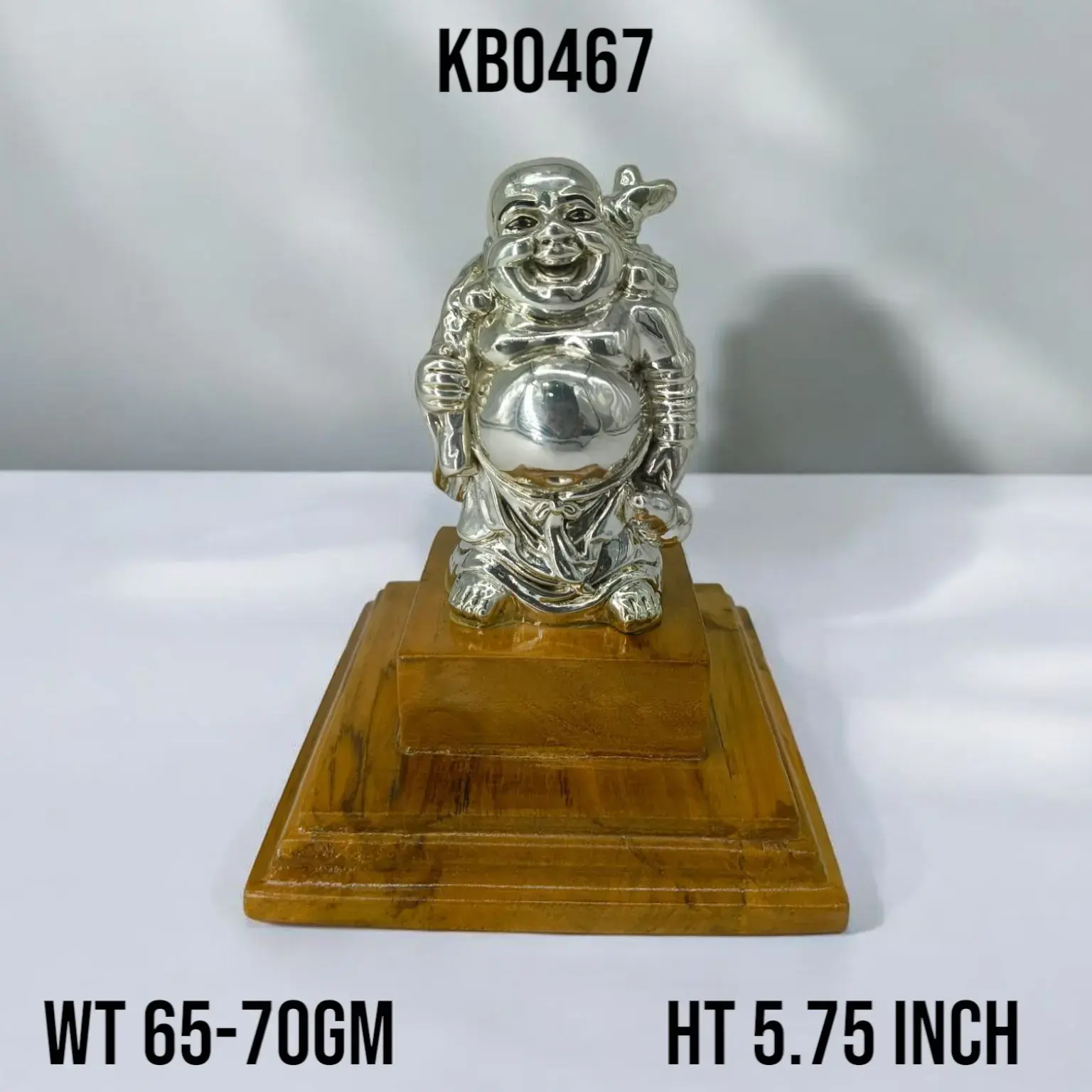 999 Silver Laughing Buddha