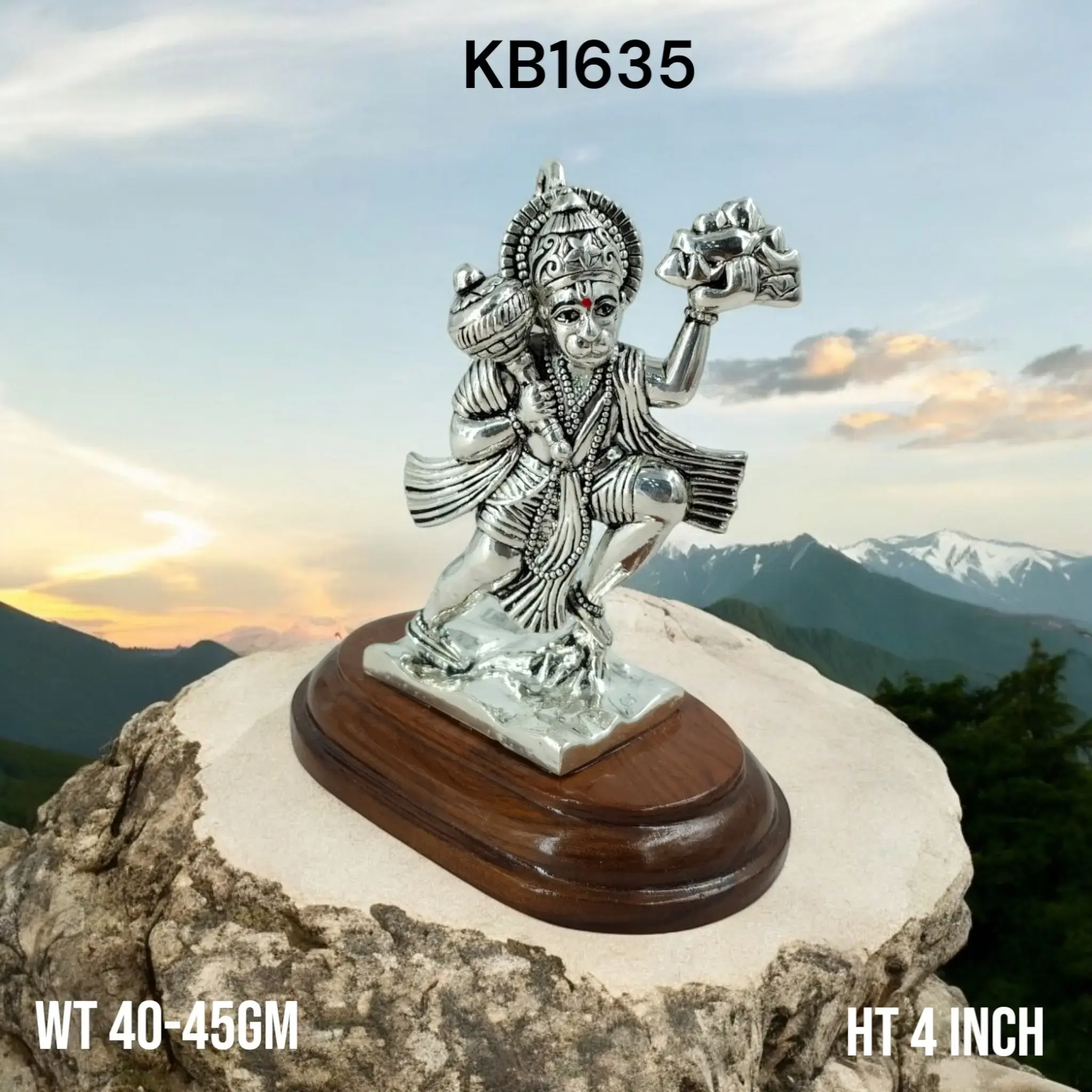 999 Silver Hanuman With BASE
