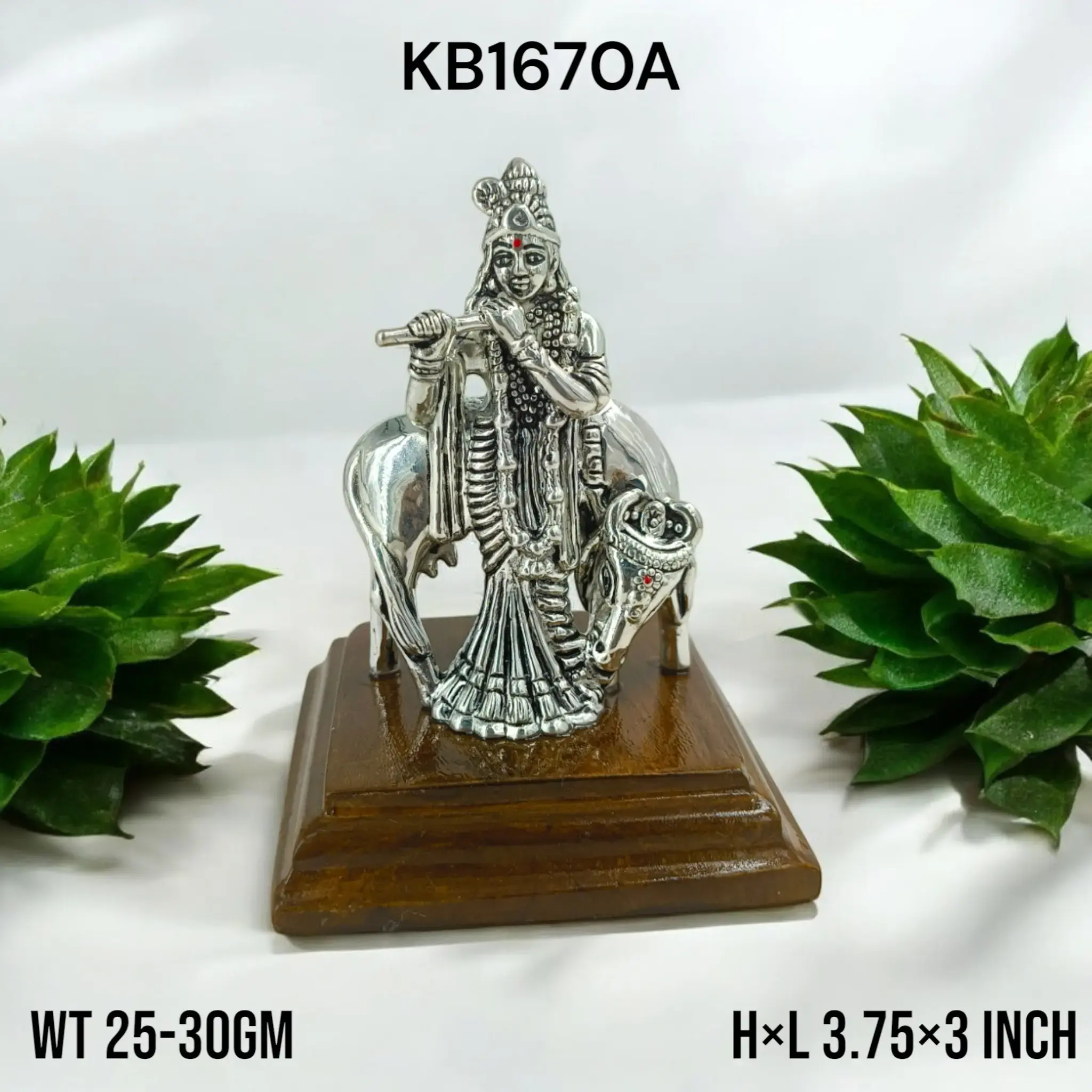 999 Silver Cow And Krishna