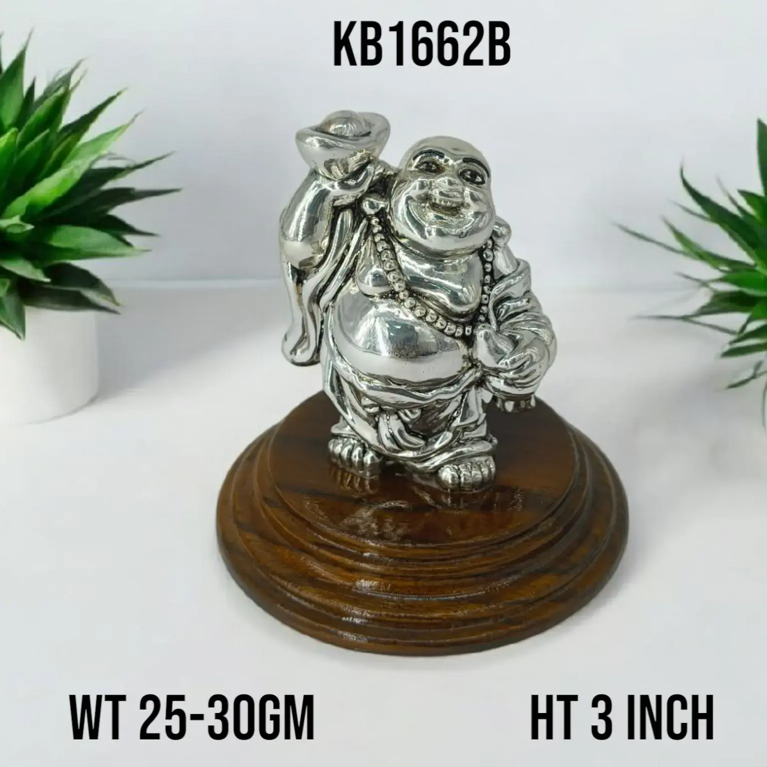 999 Silver Laughing Buddha