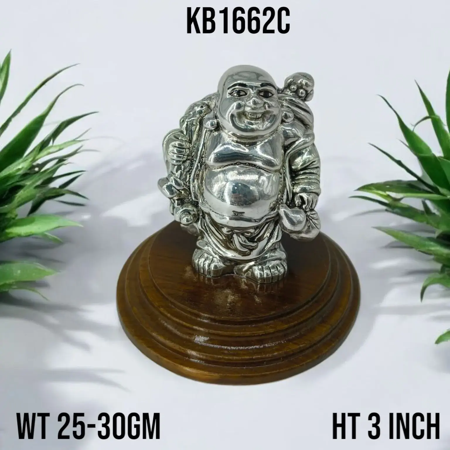 999 Silver Laughing Buddha