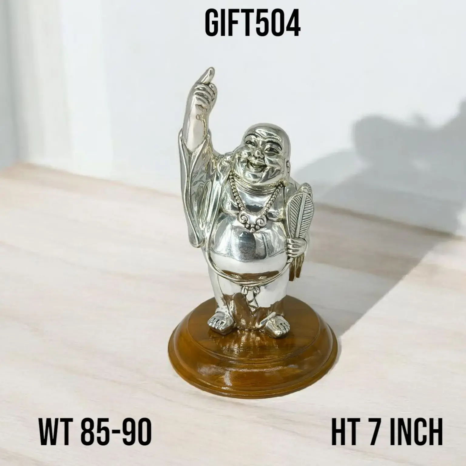 999 Silver Laughing Buddha