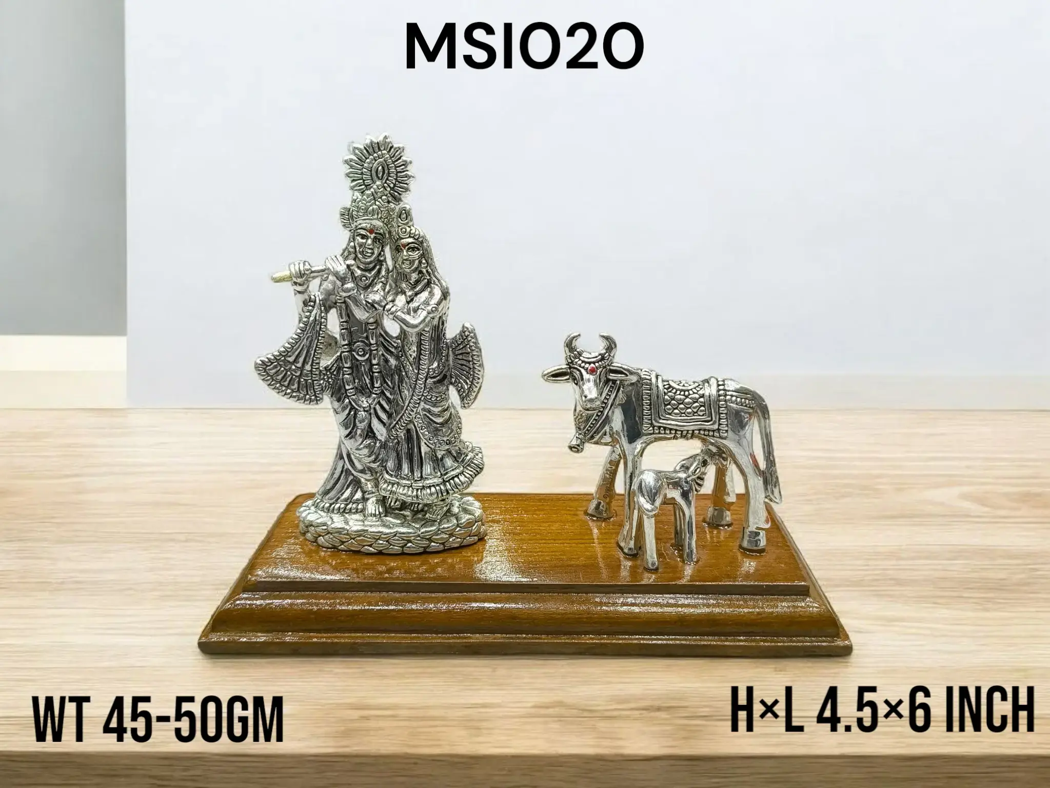 999 Silver Radhakrishna With Cow