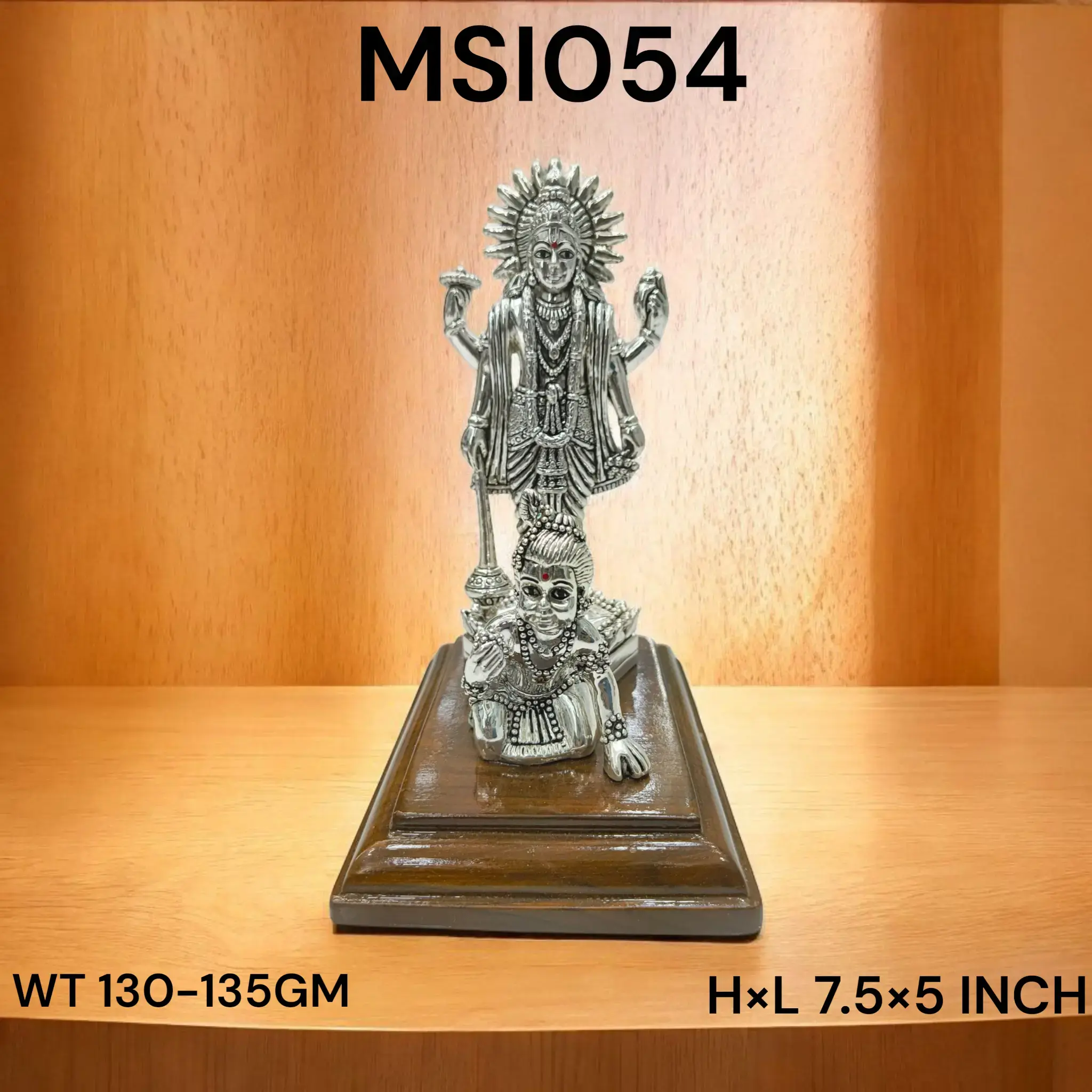 999 Silver Divine Silver Vishnu Ji with Bal Gopal Idol