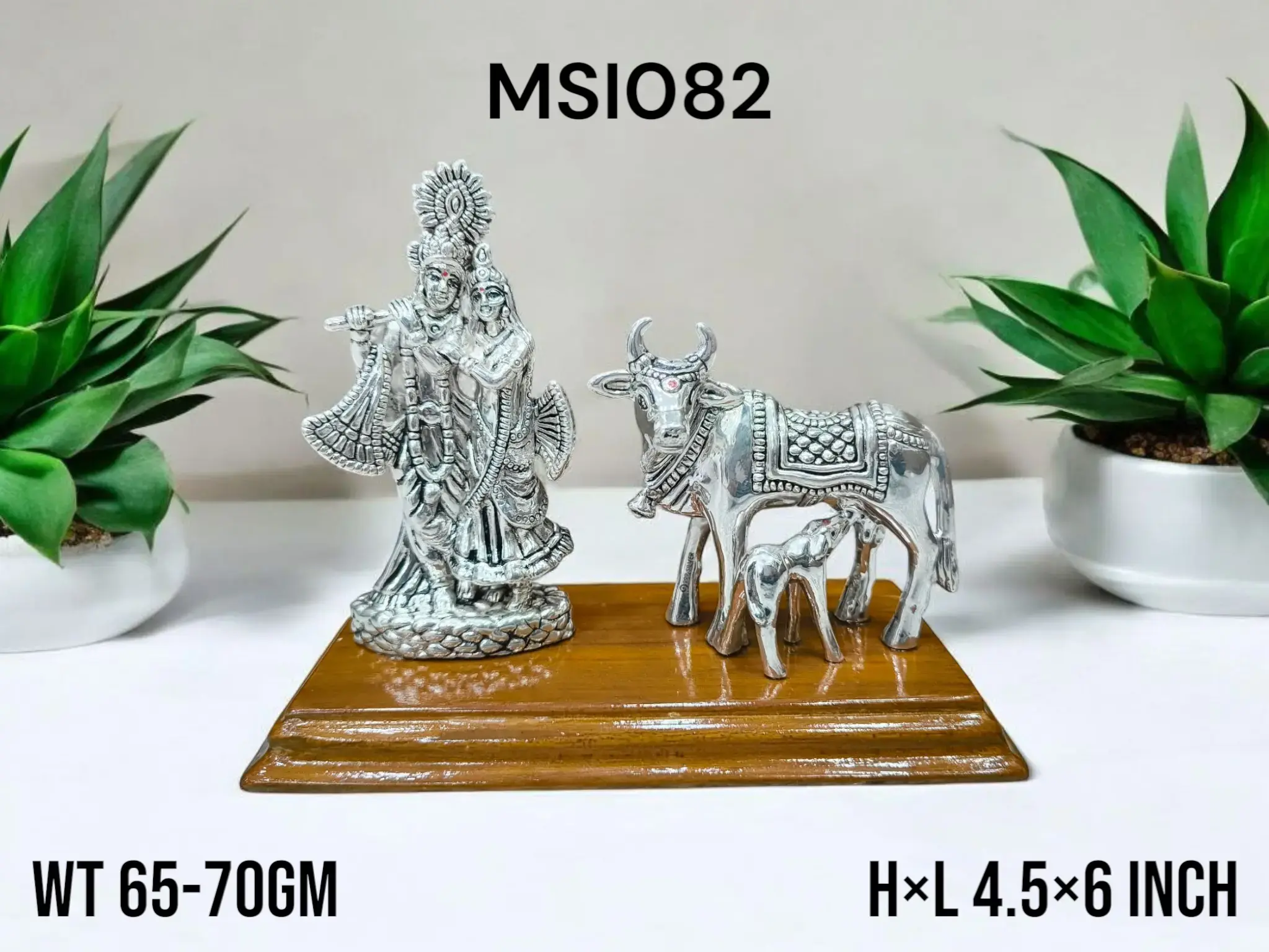 999 Silver Radha Krishna With Cow