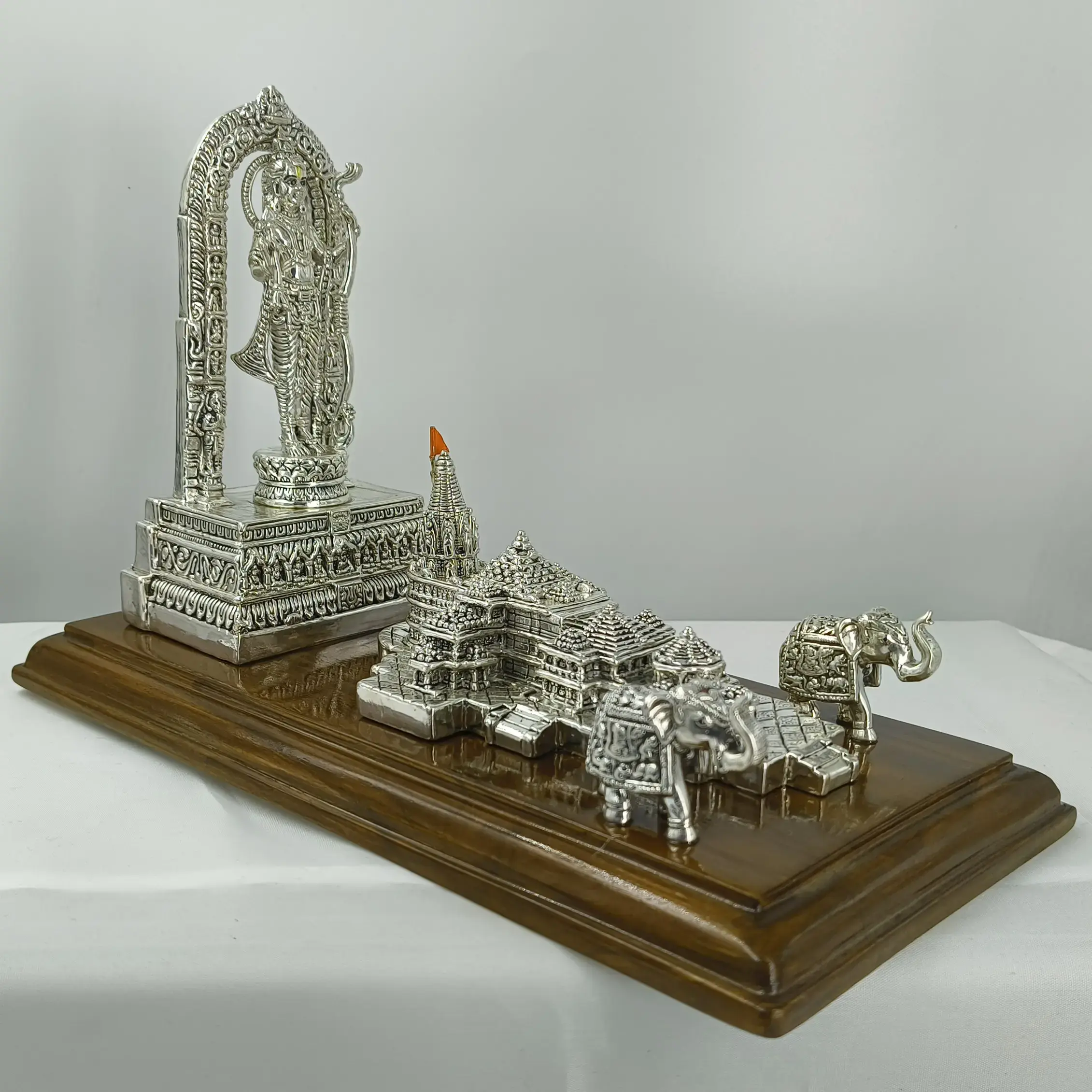 999 Silver Ayodhya Ram Lala With Mandir