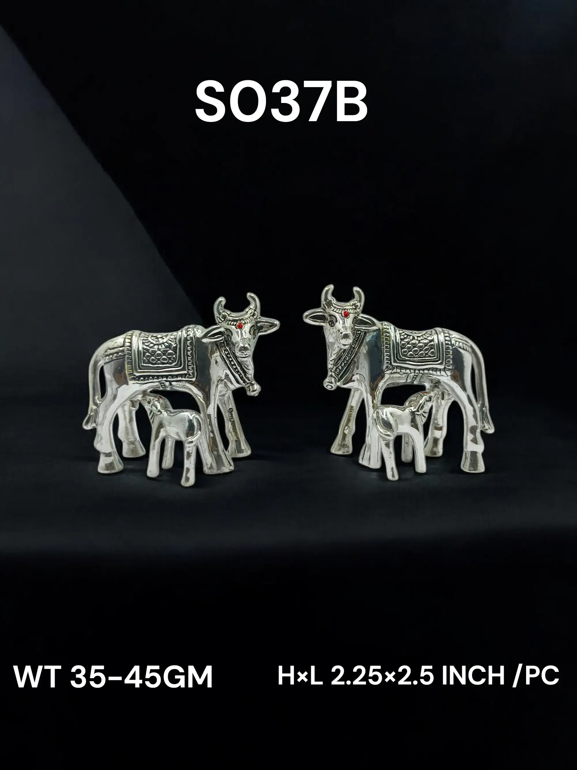 999 Silver Left Right Face Cow