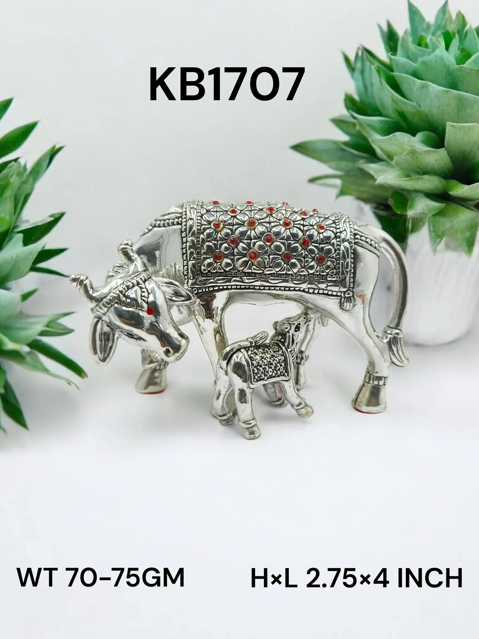 999 Silver Left Right Face Cow