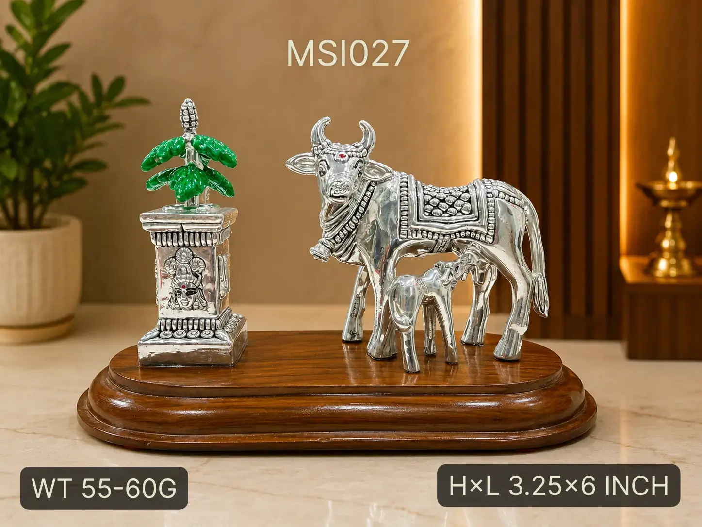 999 Silver Left Right Face Cow