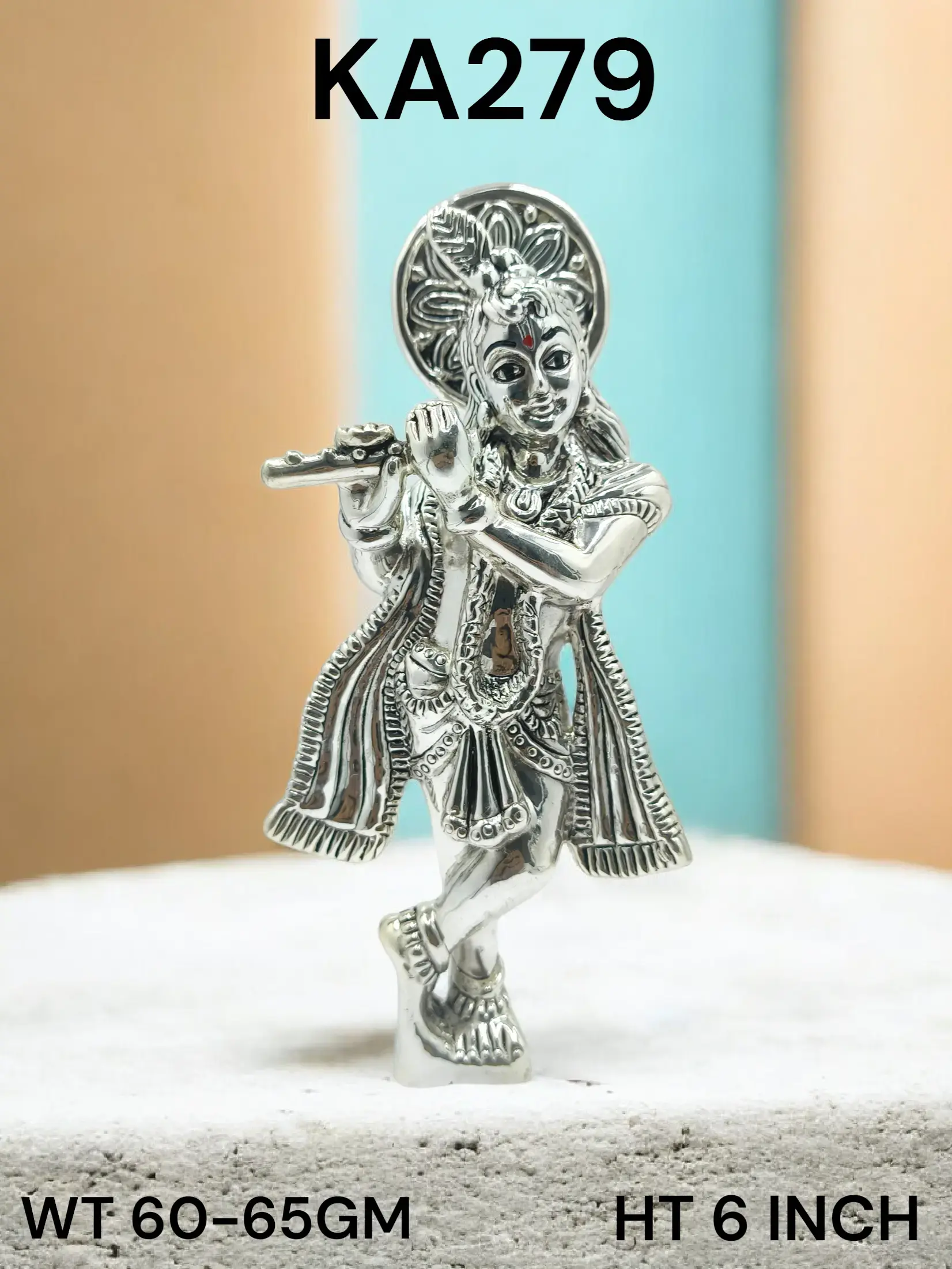 999 Silver Standing Krishna