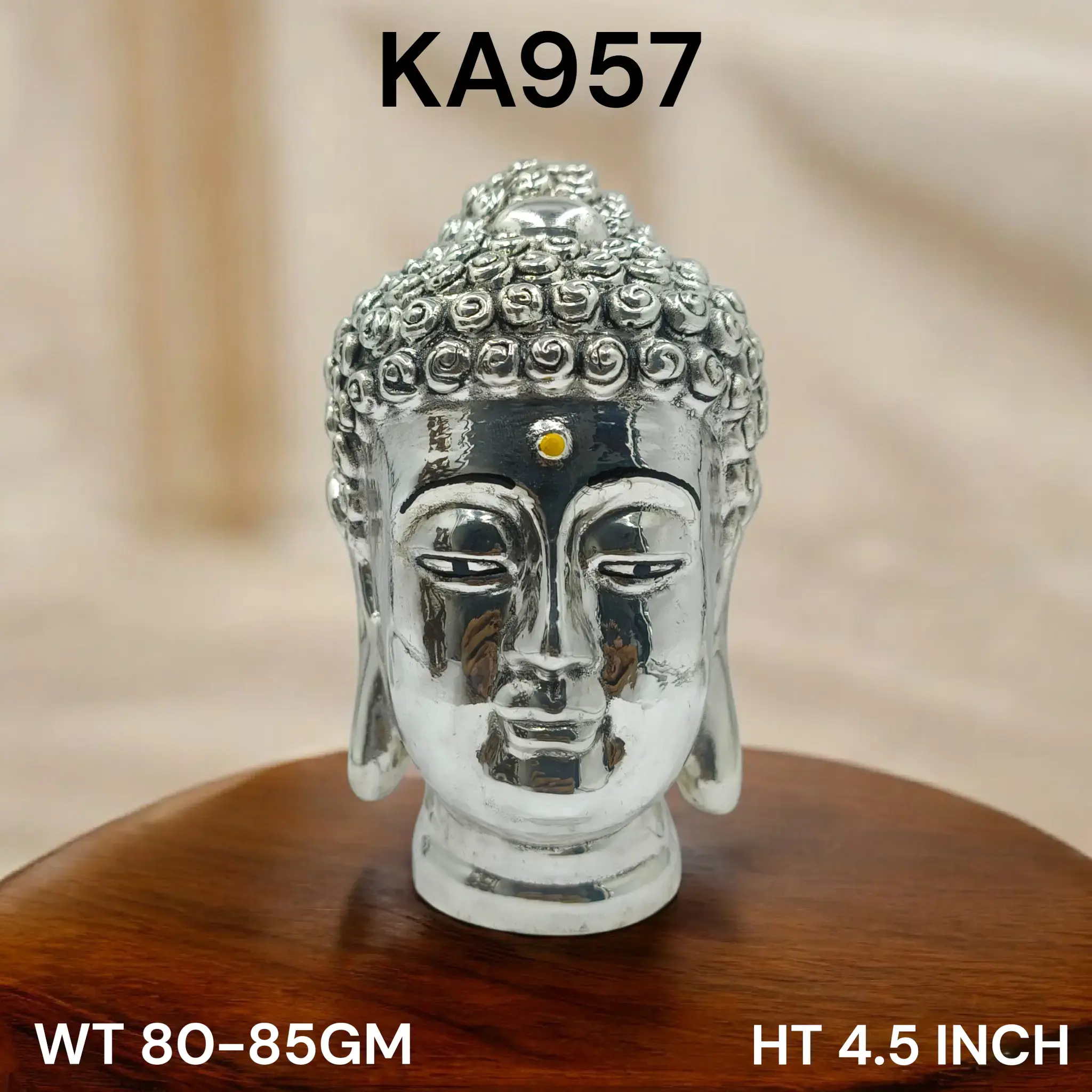 999 Silver Buddha Face
