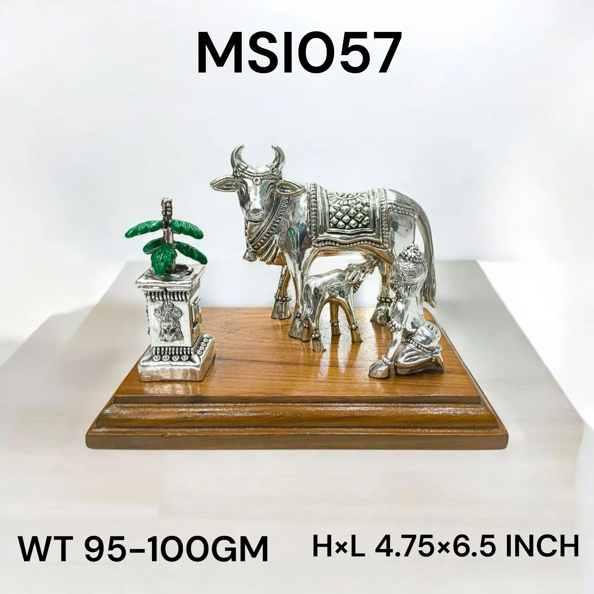 999 Silver Cow With Tulsi & L Gopal