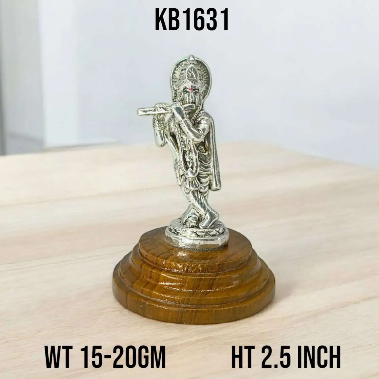 999 Silver Flute Playing Krishna