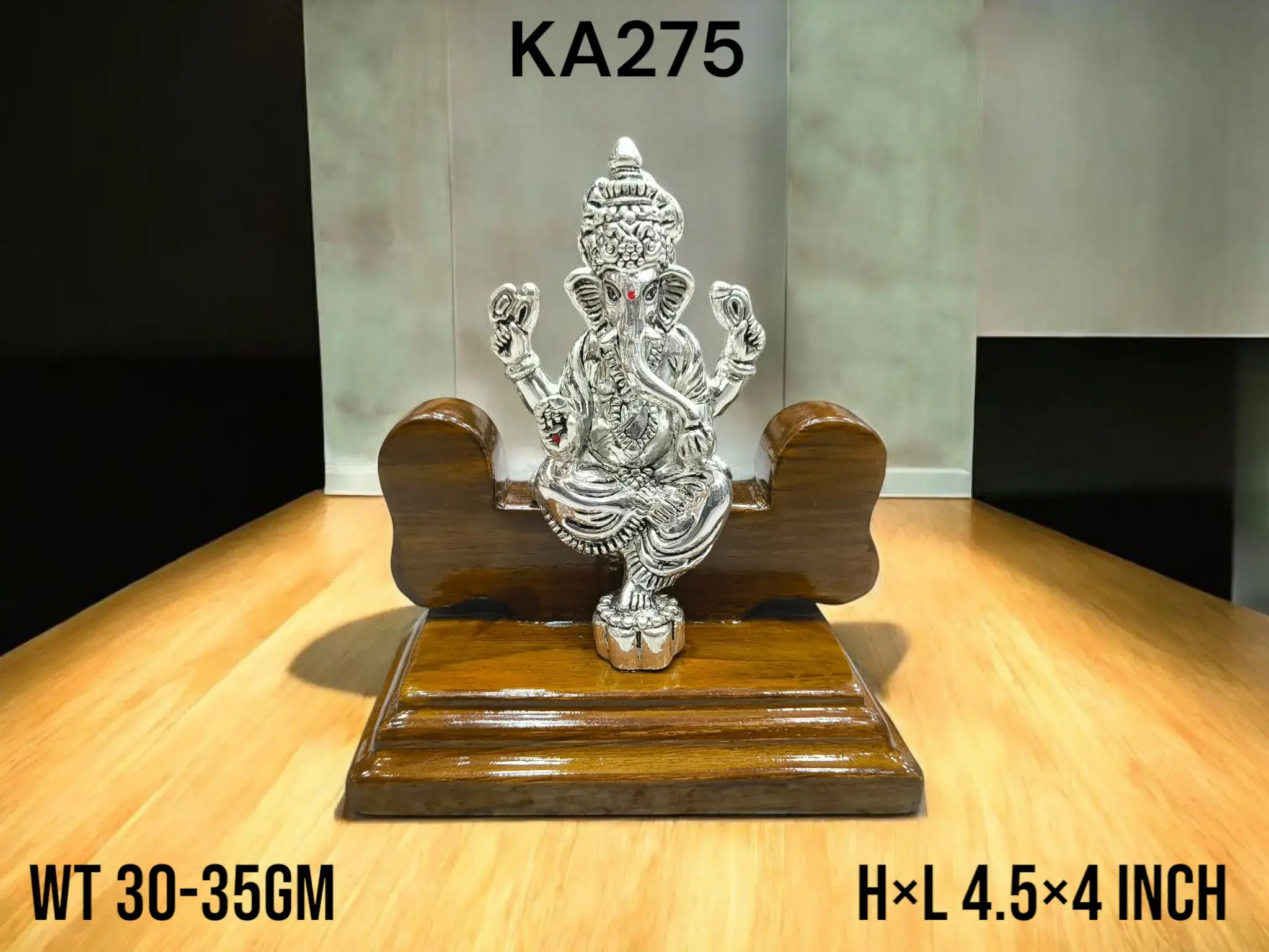 999 Silver Ganesh On Telephone Base 3Ogm
