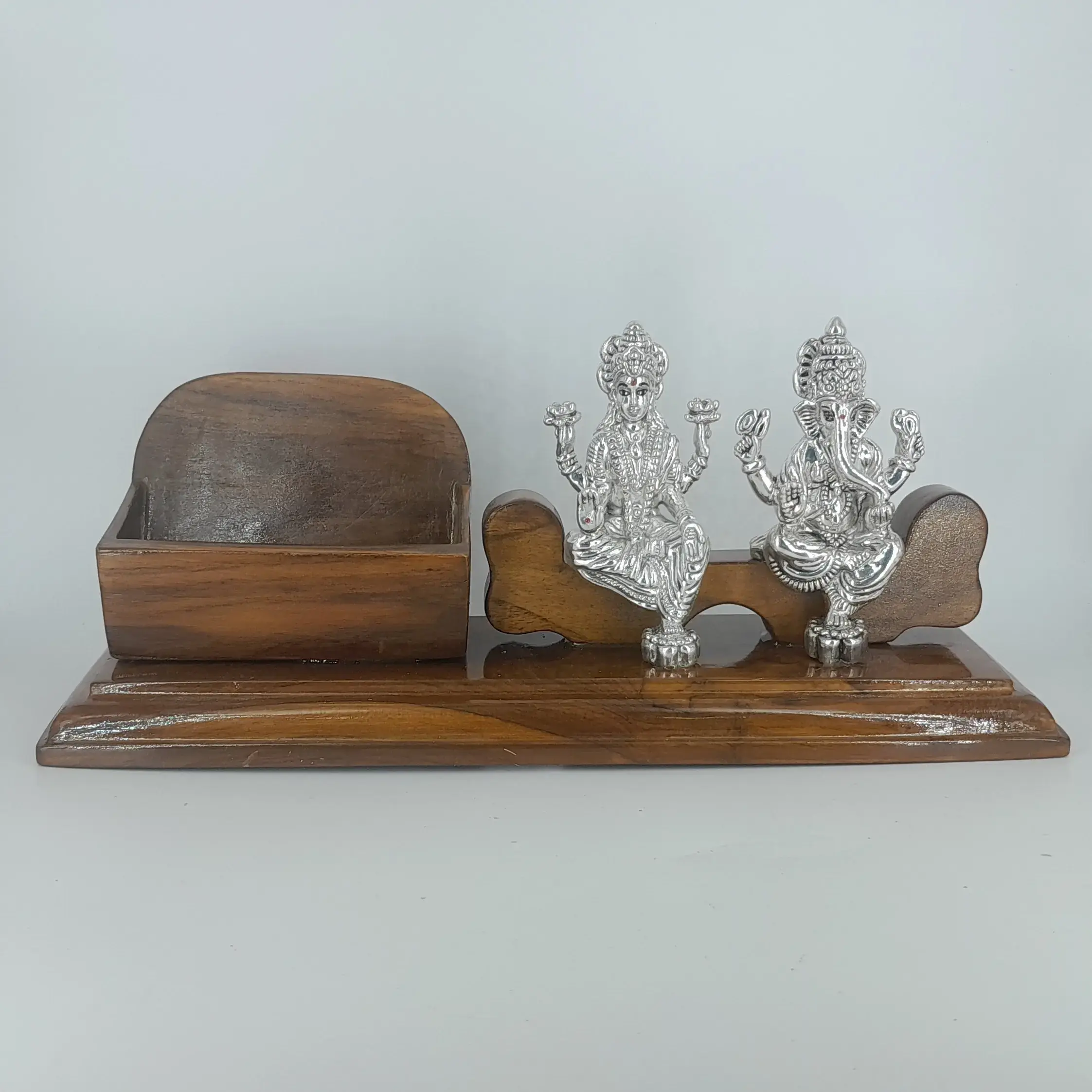 999 Silver Laxmi Ganesh With Cardholder