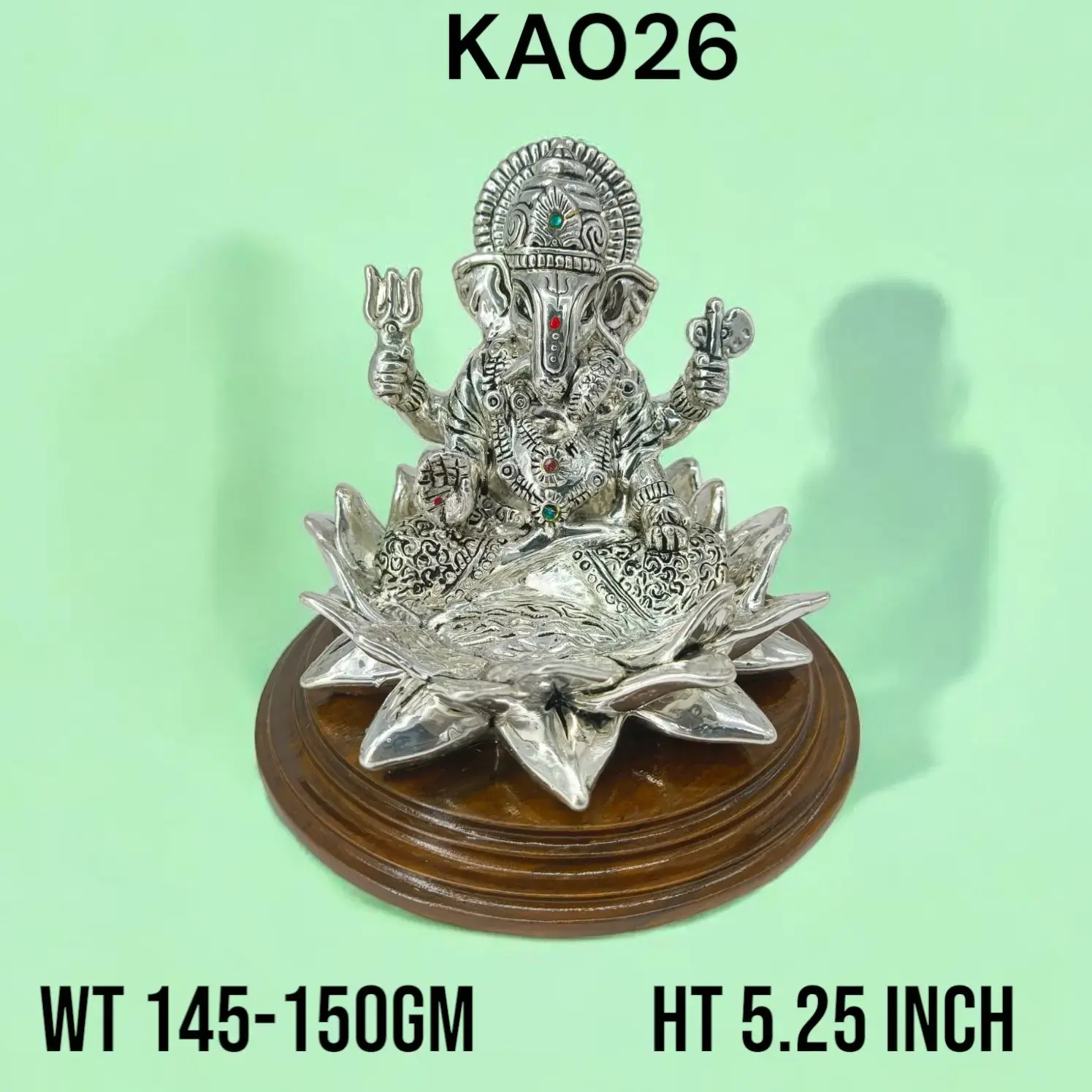 999 Silver Lotus Ganesh