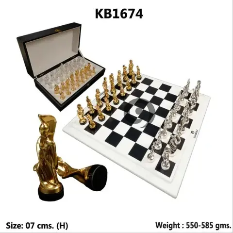 999 Silver Luxury Chess Set