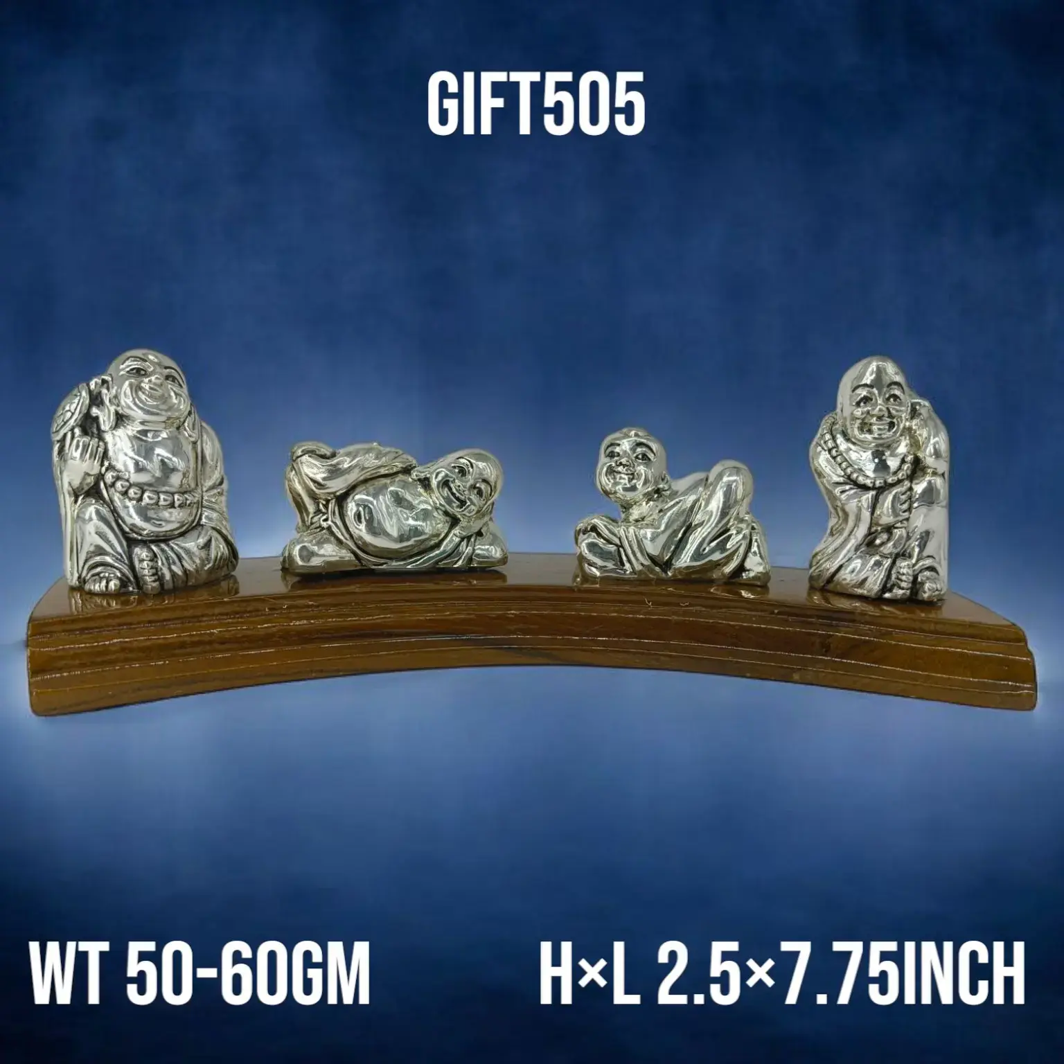 999 Silver Laughing Buddhas