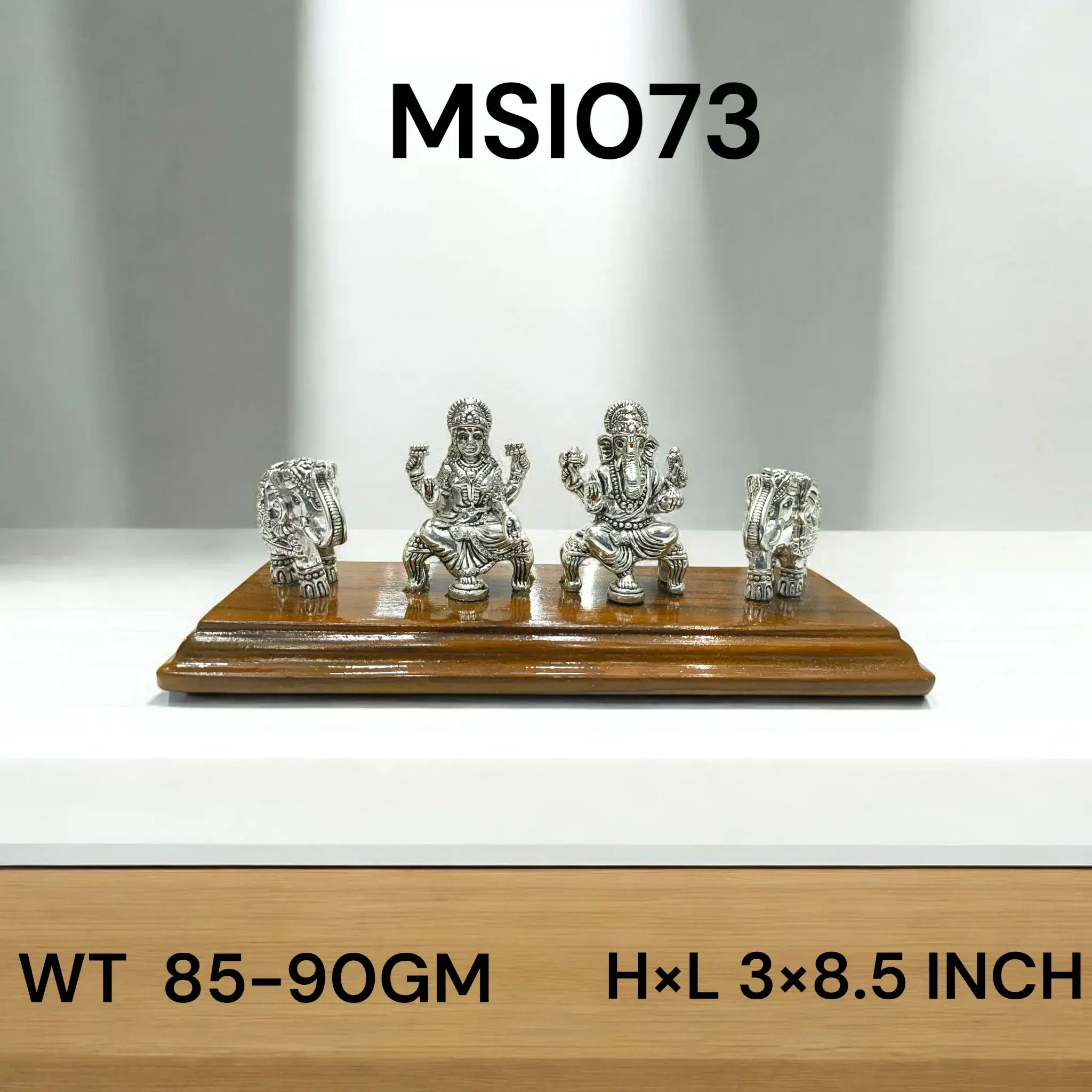999 Silver Laxmi Ganesh With Elephents