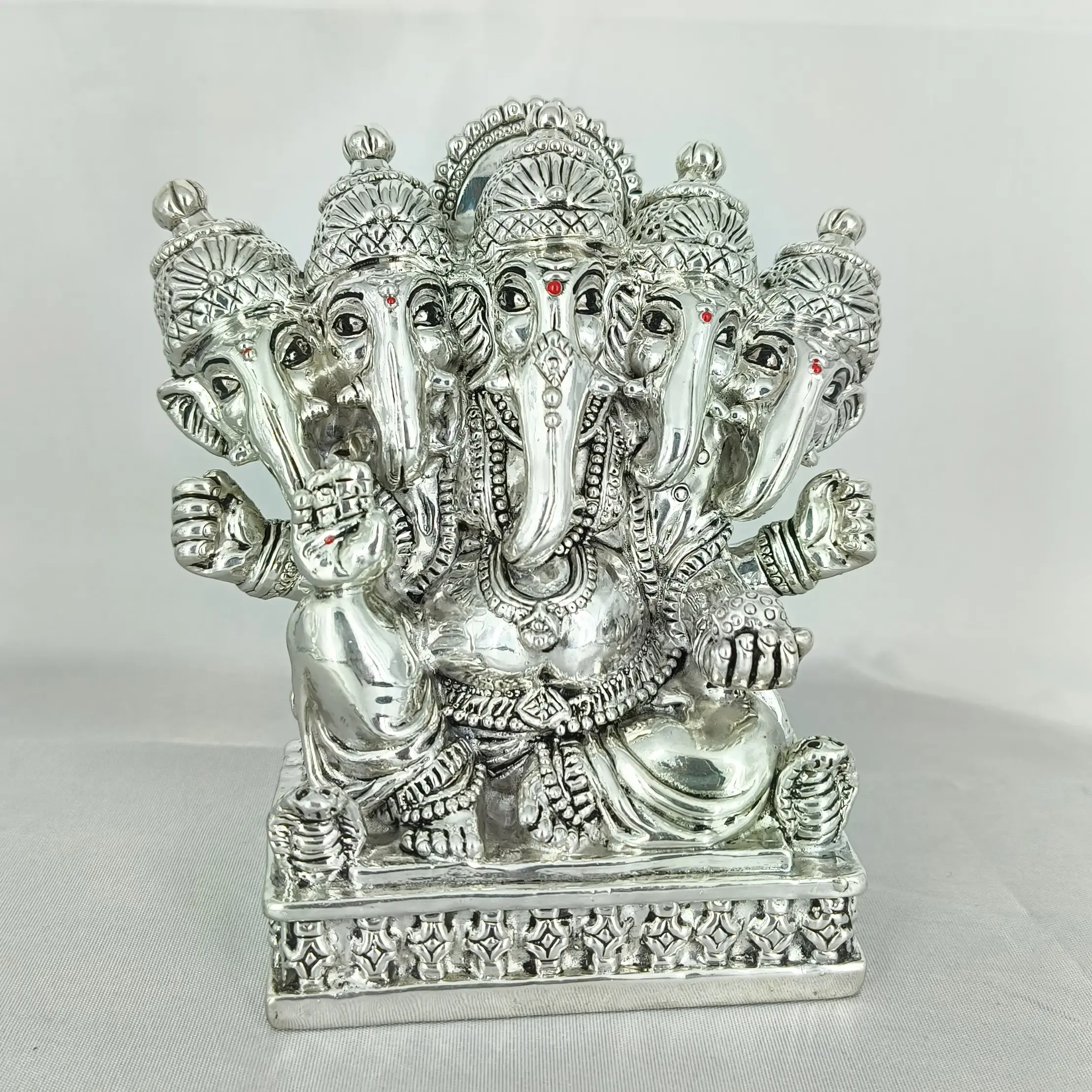 999 Silver Panchmukhi Ganesh
