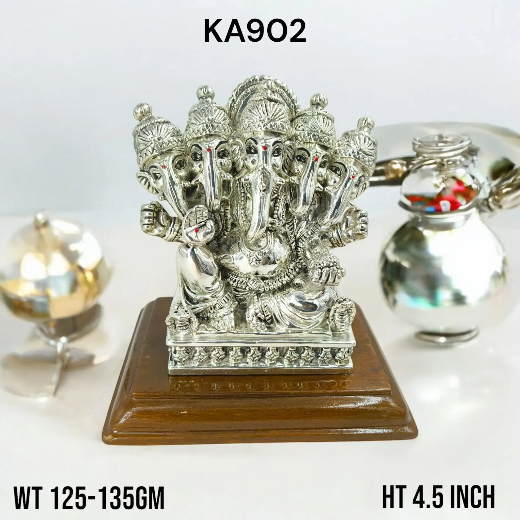 999 Silver Panchmukhi Ganesh