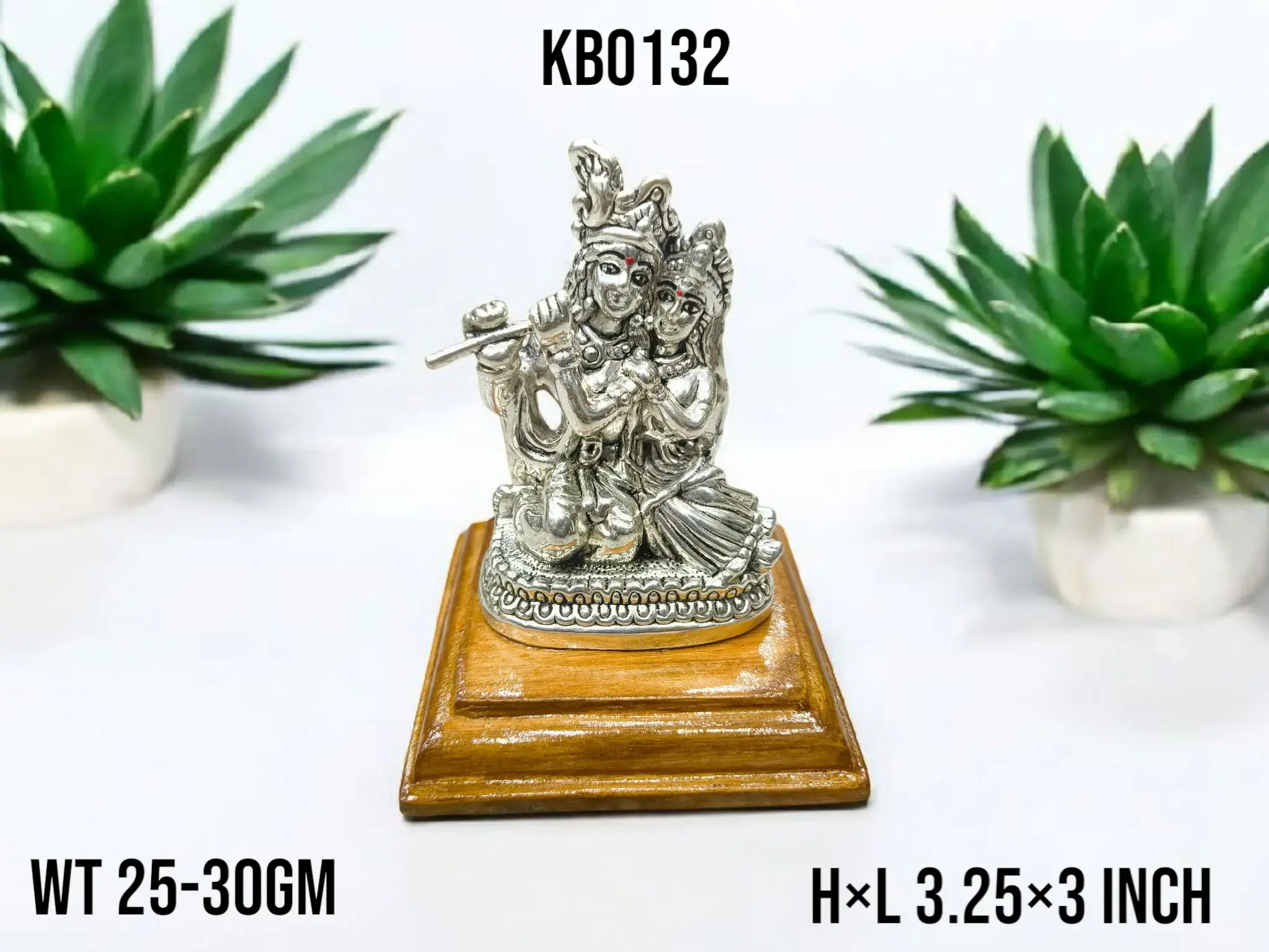 999 Silver Small Radha Krishna Jula