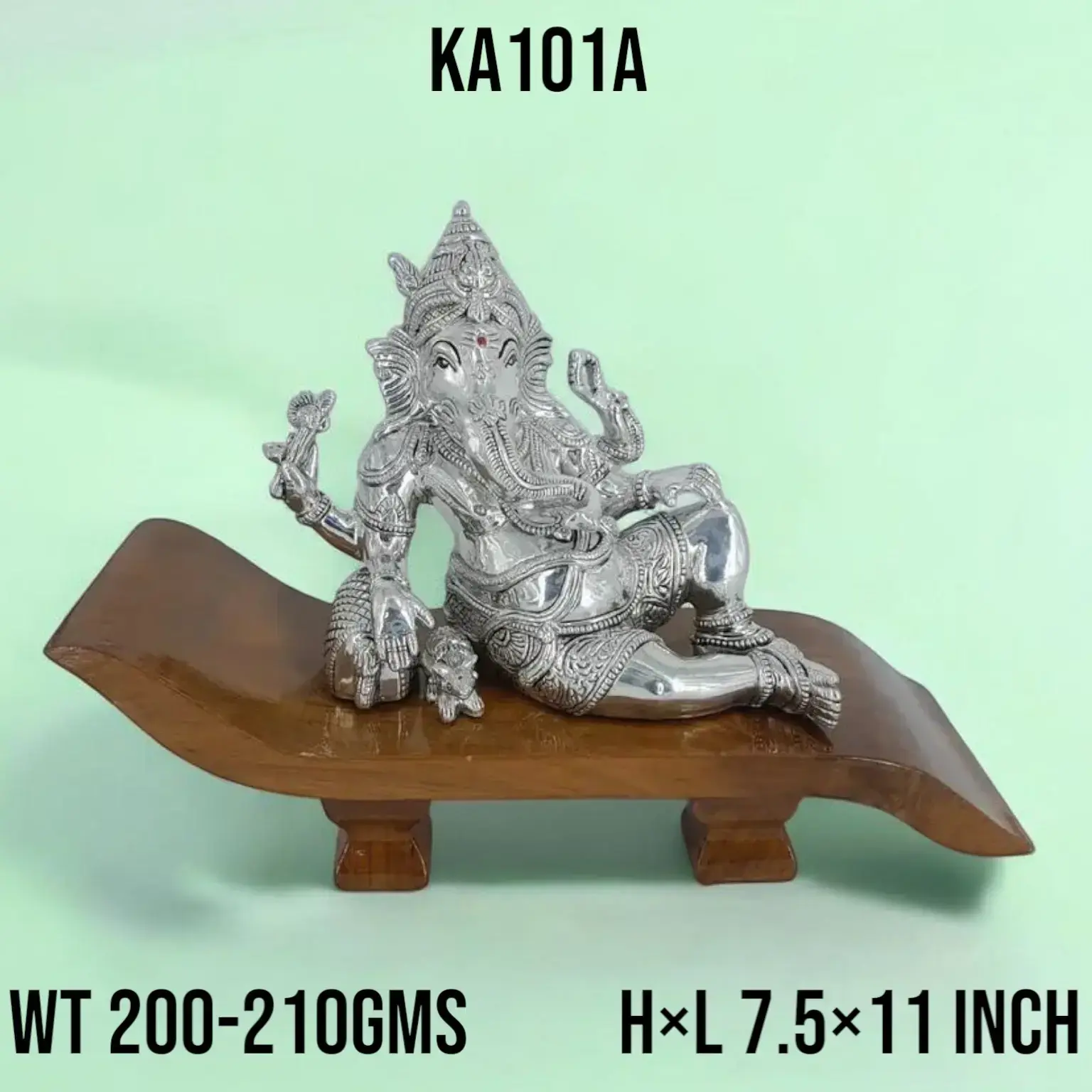 999 Silver Sleeping Ganesh
